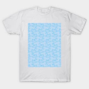 Cute and Adorable Rocking Horse Seamless Pattern Design T-Shirt